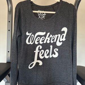 Chaser Women's Charcoal Weekend Feels Top